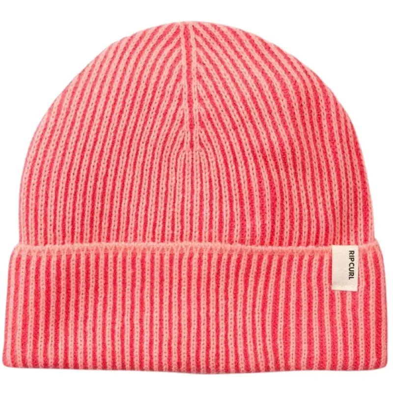 Bonnet rip curl 2 tone ribbed reg beanie pink Jusqu'à Épuisement Des Stocks