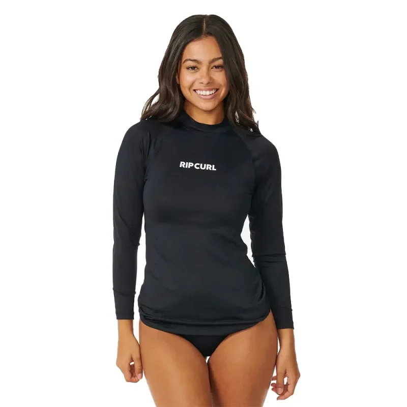 Paiement Sécurisé T-shirt lycra manches longues femme rip curl classic surf upf black
