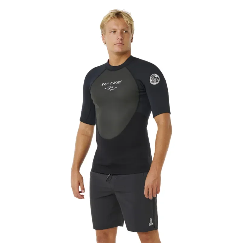 Top Néoprène RIP CURL OMEGA SS 1.5mm Noir Nouveauté