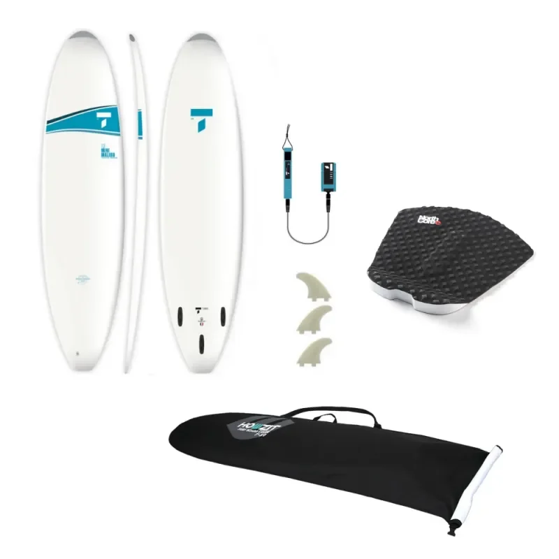 Achat Immédiat PACK SURF TAHE DURA-TEC MINI MALIBU + LEASH + PAD + HOUSSE