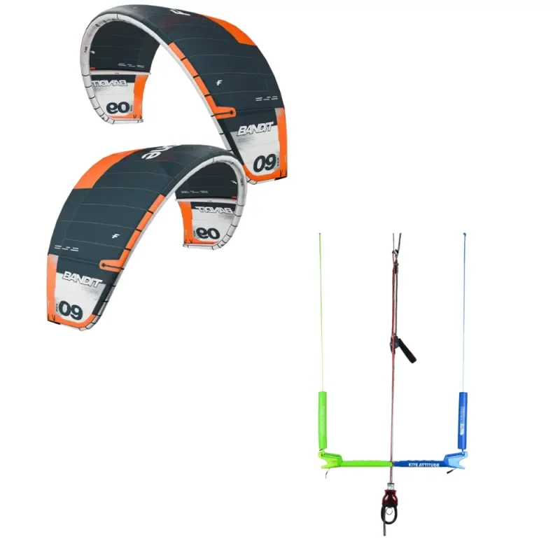 PACK KITESURF F-ONE BANDIT TEC + BARRE KITE ATTITUDE Vente Flash