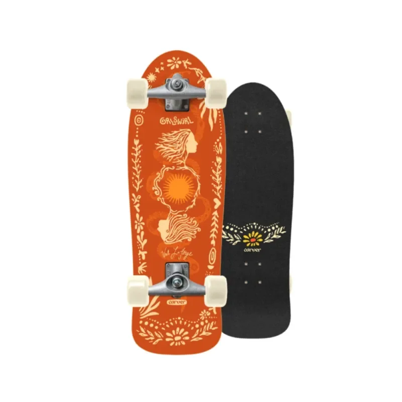 Certifié Surfskate carver grlswirl val laforge sunflower cx
