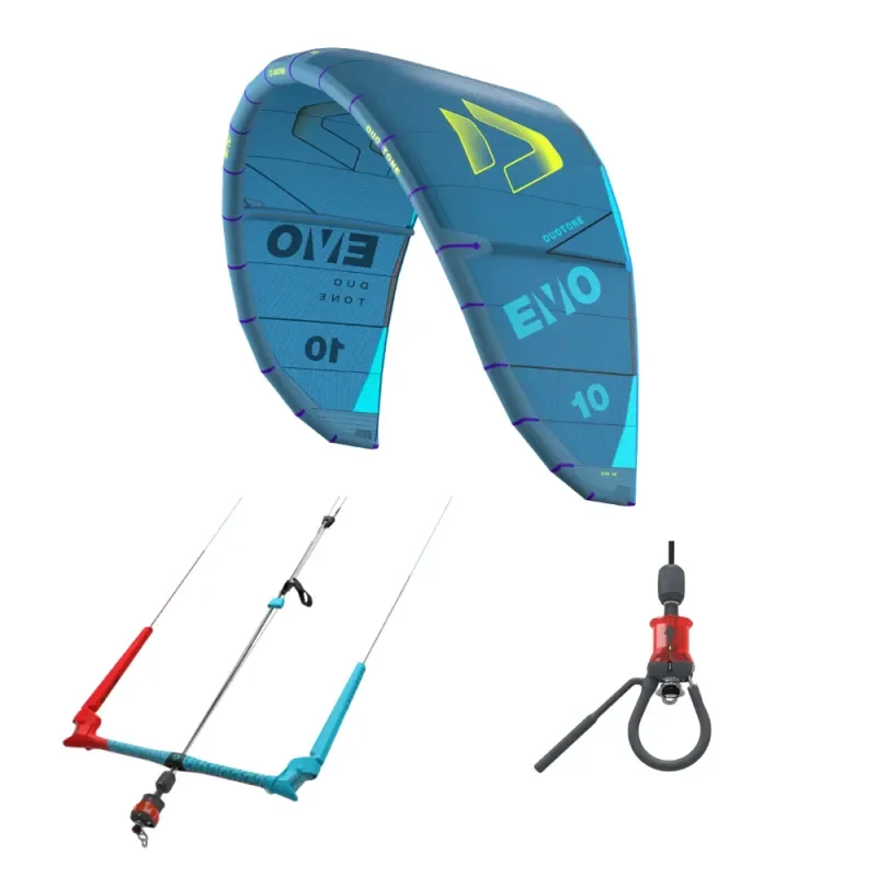 Prix Réduit PACK KITESURF DUOTONE AILE EVO 2025 + TRUST BAR + CHICKEN LOOP
