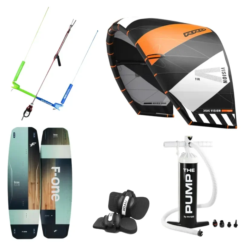 PACK KITESURF RRD Y27 + BARRE + TRAX + PADS ET STRAPS + POMPE Pas Cher