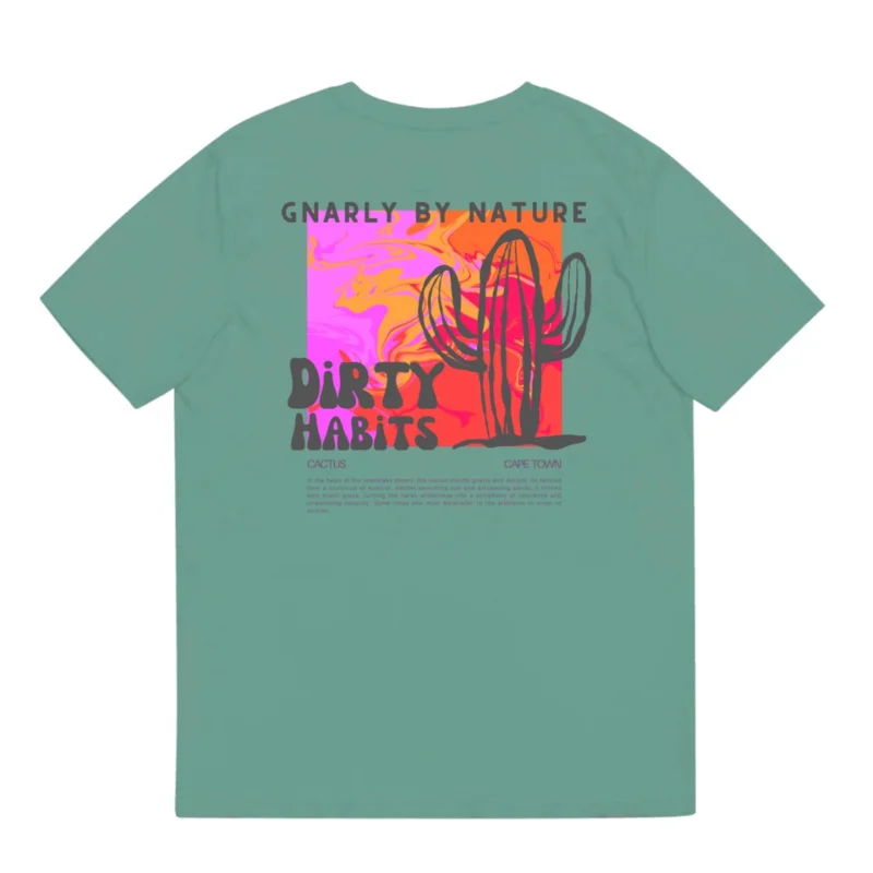 DIRTY HABITS GNARLY OVERSIZE TEE - T-SHIRT VERT DÉLAVÉ Haute Qualité