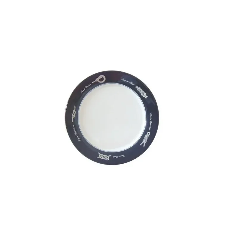 Meilleur Prix SET DE 6 ASSIETTES PLATES 26 cm - BLANC/BLEU