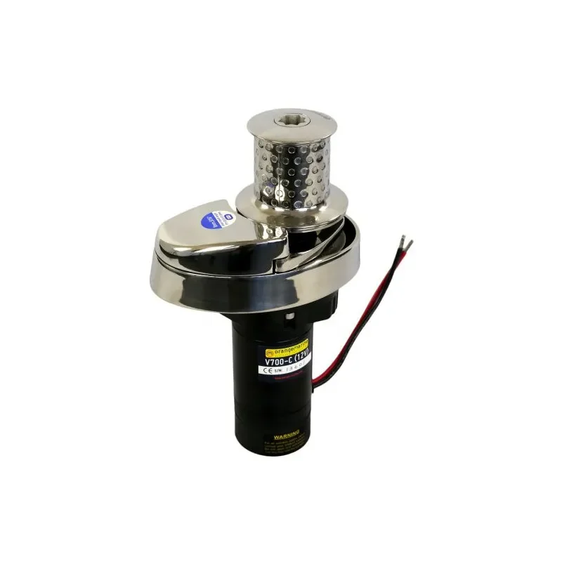 Acheter Direct GUINDEAU ÉLECTRIQUE 700W 12V - INOX - 8MM DIN/ISO VERTICAL AVEC POUPÉE - ORANGEMARINE