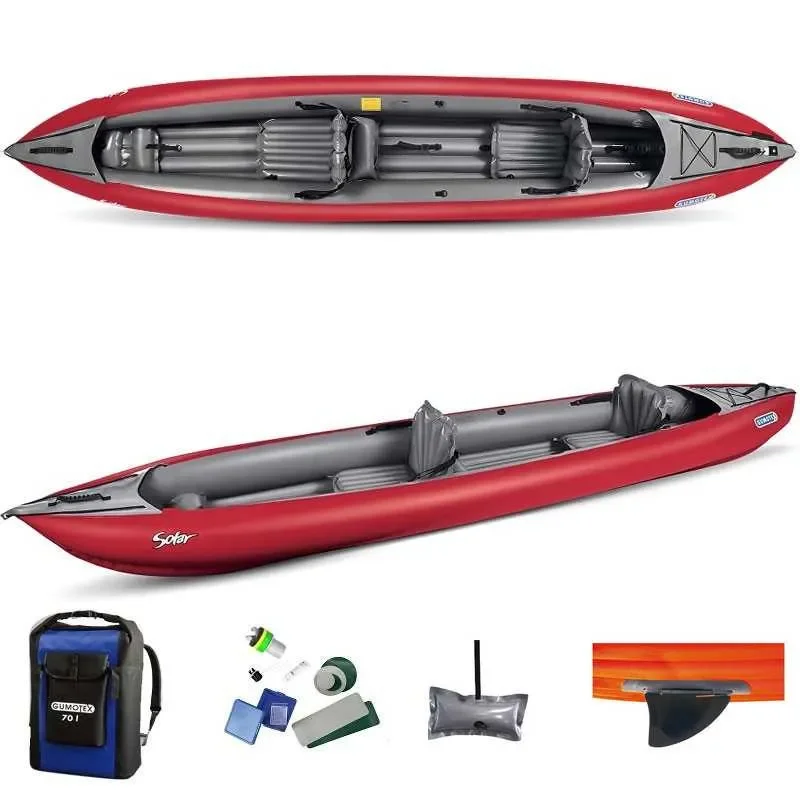 KAYAK GONFLABLE GUMOTEX SOLAR ROUGE 2 PLACES Achetez Aujourd'hui