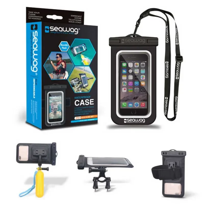 KIT COMPLET POCHETTE ETANCHE SMARTPHONE SEAWAG NOIRE NOIR/BLEU Offre Du Jour