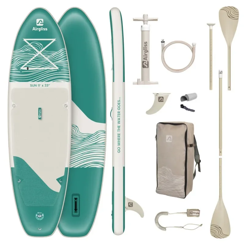 Meilleur Choix PADDLE GONFLABLE AIRGLISS SUN 11.0 JUSQU‘A 2 PERSONNES (max. 170kg)