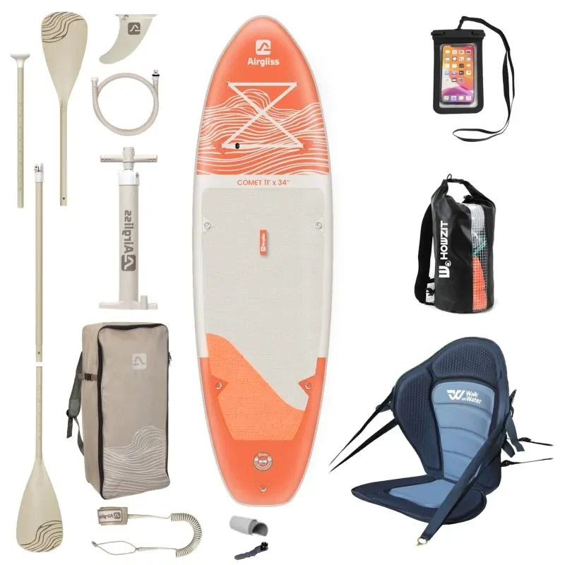 Pack convertible Paddle-Kayak Gonflable Airgliss Comet 11.0 Meilleure Vente