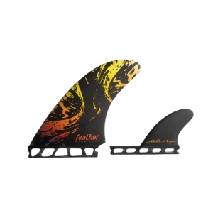 Nouvel Arrivage Feather Fins A AIPA _COPY Twin Fin 2+1 Single Tap Noir