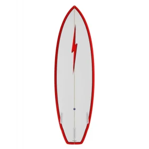 Lightning Bolt Shortboard Blanc/Blanc/Rouge Nouveauté