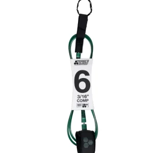 Hex Comp Leash de surf Vert 6 3/16 Expédié Aujourd'hui