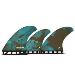Futures Fins CHRISTENSON 5 FINS Blue/Brown Honeycomb Prix Cassé