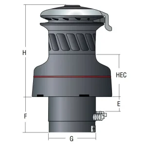 WINCH ÉLECTRIQUE UNIPOWER T500 HARKEN ALU NOIR Nouvelle Collection