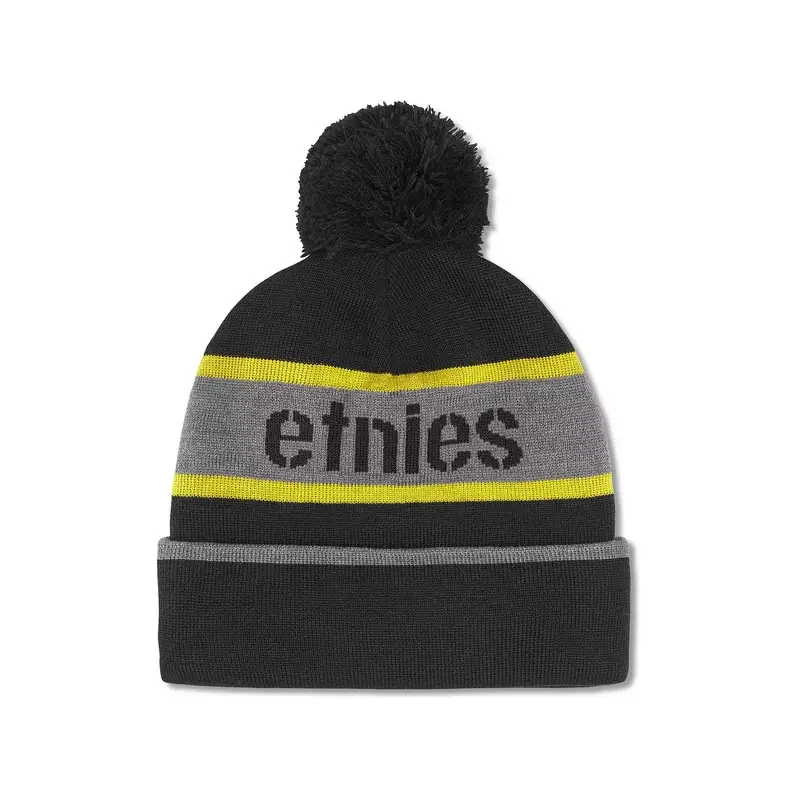 Achat Immédiat ETNIES STENCIL POM BEANIE BLACK YELLOW