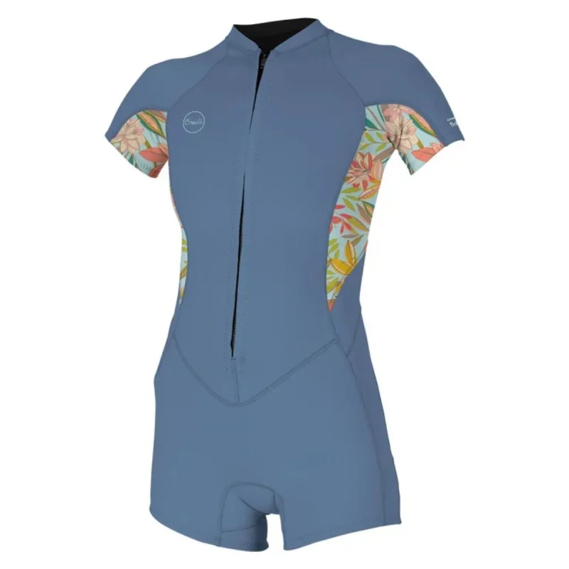 Shorty Manches Courtes Femme O‘neill WMS Bahia 2/1 Front Zip S/S Spring Affaire À Saisir