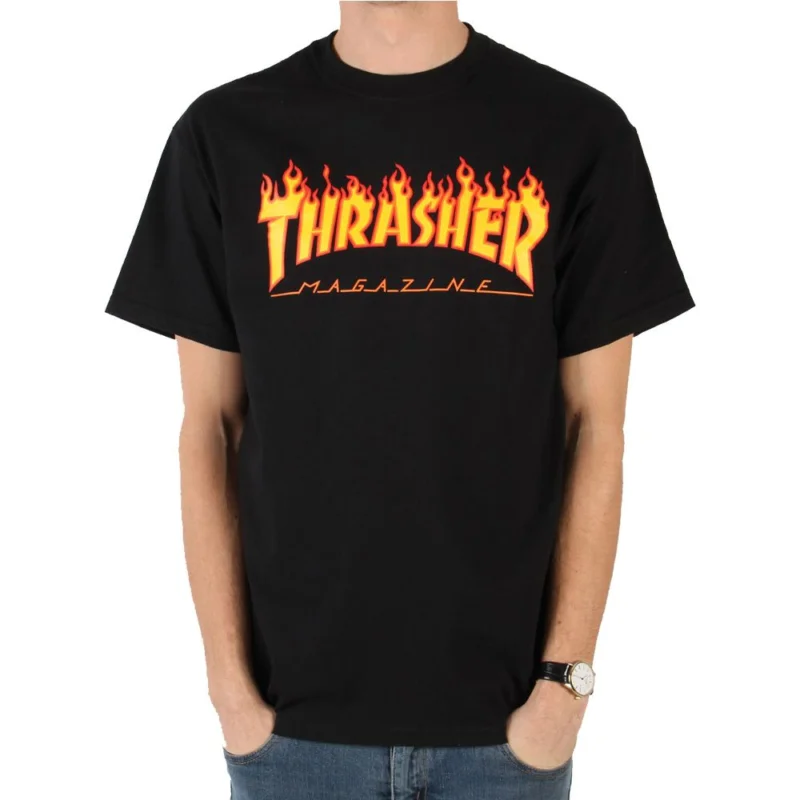 T-SHIRT THRASHER FLAME LOGO Prix Promo