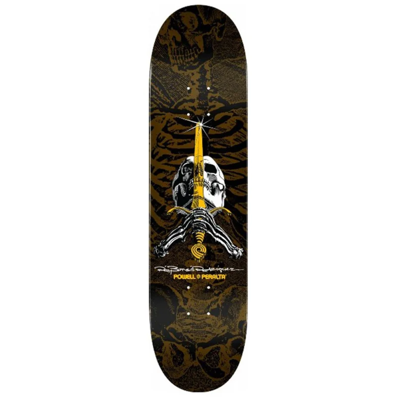 PLANCHE DE SKATE POWELL PERALTA SKULL & SWORD BROWN 9.0‘‘ Offre Spéciale