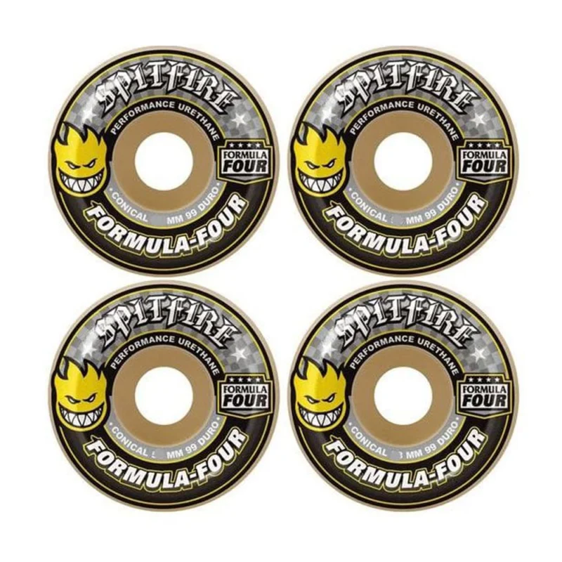 Prix Réduit ROUES SPITFIRE F4 99 CNCL YLW PRNT 54mm