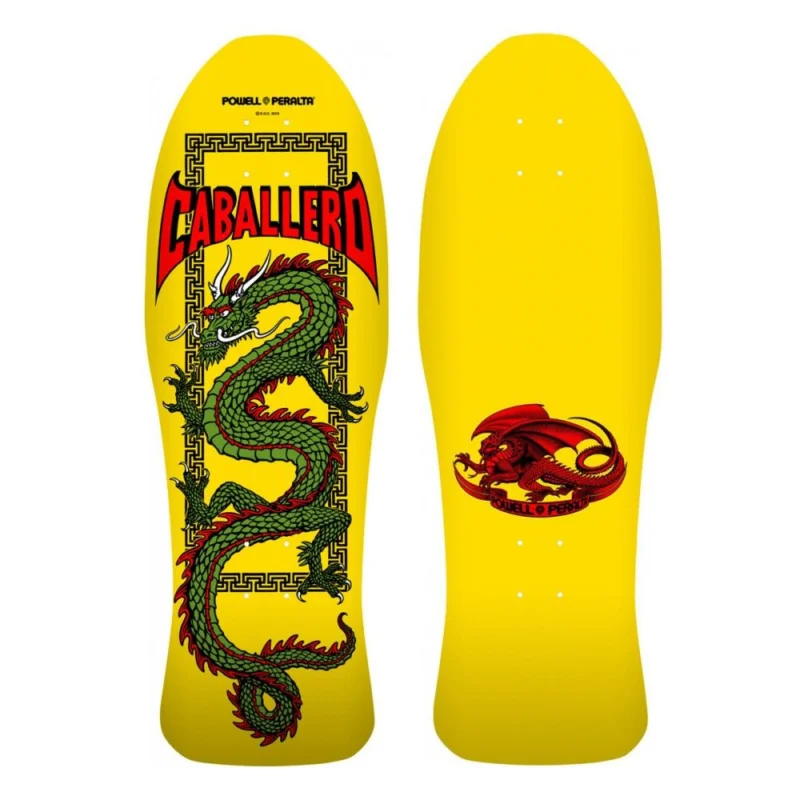 Dernier Modèle PLANCHE DE SKATE POWELL PERALTA CAB CHIN DRAGON YELLOW 10‘‘