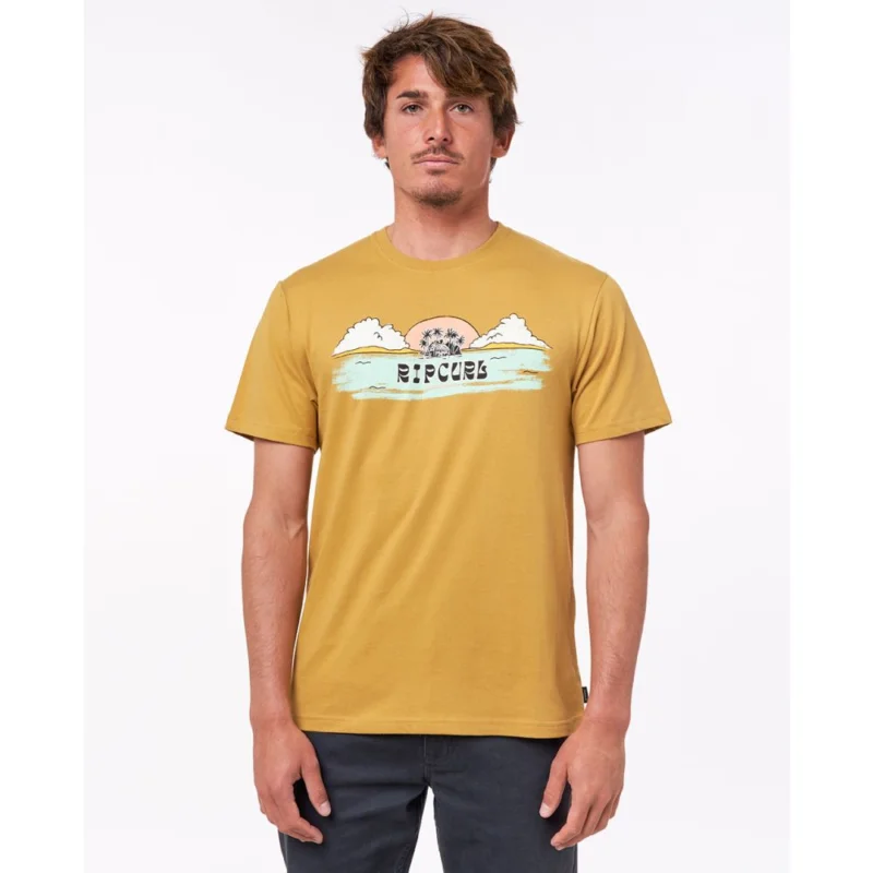 T-SHIRT RIP CURL HORIZON FRONT PRINT Satisfait Ou Remboursé