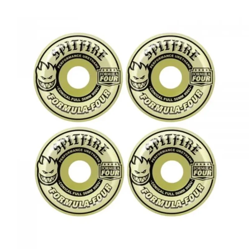 ROUES SPITFIRE F4 GLOW CONICAL 56mm Soldes