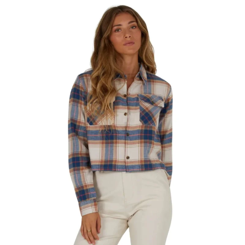 Petit Prix CHEMISE SALTY CREW STAY GOLDEN CROP FLANNEL