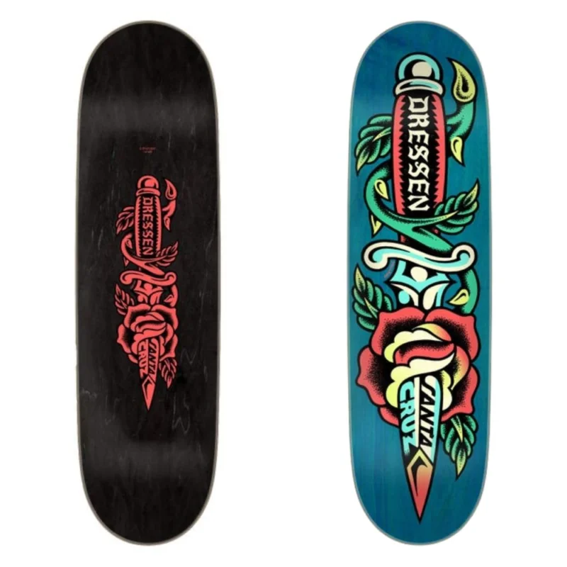 Achat Immédiat PLANCHE DE SKATE SANTA CRUZ DRESSEN ROSE DAGGER PRO 8.7‘‘
