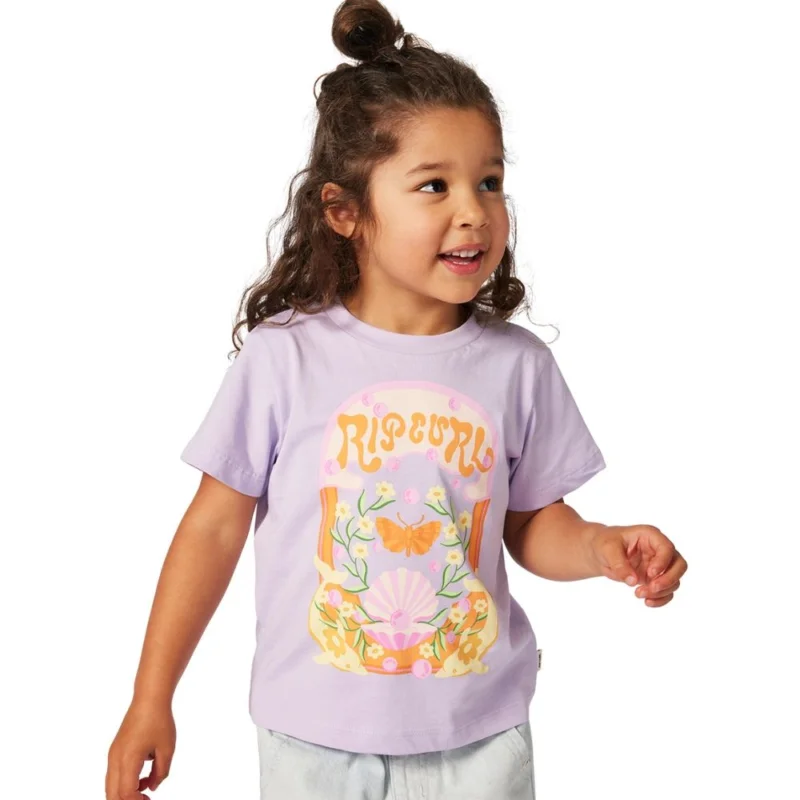 T-SHIRT RIP CURL RAINBOW TROPICS ART Vente Flash