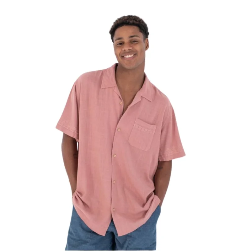 Seulement Aujourd'hui CHEMISE HURLEY LAGUNA CAMP EMBROIDERED