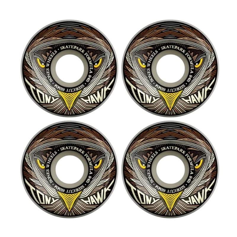 ROUES BONES HAWK NIGHT HAWK 60MM SIDECUTS SKATEPARK Satisfait Ou Remboursé