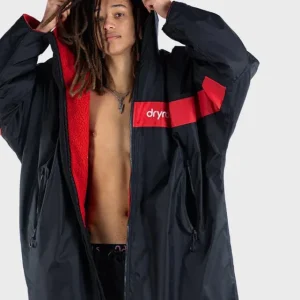 Advance - Poncho Impermeable Zippé Adulte ML Remix Noir / Rouge Usine Directe