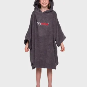 Promotion Saisonnière Towel Robe Organic - Poncho Coton Organic Enfant Gris
