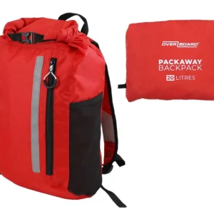Satisfait Ou Remboursé Packaway Backpack - Sac À Dos Étanche 20 L Rouge