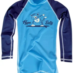 Vente Directe Bi-Color Design - Lycra L/S UPF 50 Surf Enfant