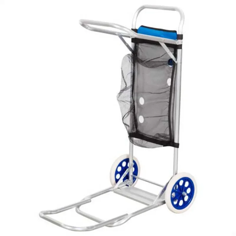 Aktive 62683 chariot de plage pliable avec grandes roues 47x75x104 cm Jusqu'à Épuisement Des Stocks