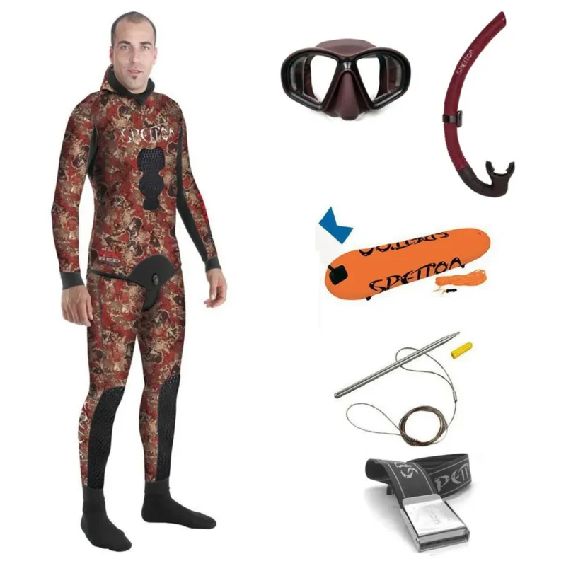 Spetton Combinaison humide de plongée PEBR3 Pack Fire Elite 3 mm Offre Exclusive