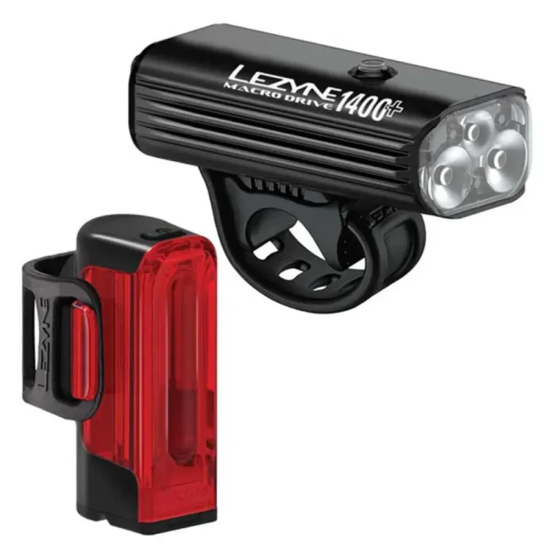 Lezyne Ensemble de lumières Macro Drive 1400+ / Strip Drive Pro 400+ Certifié