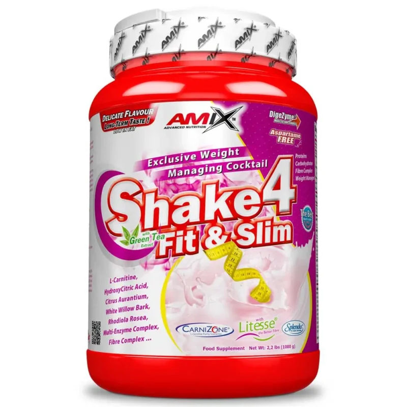 Nouvelle Collection Amix Gestion du poids Shake 4 Fit & Slim Fraise 1kg