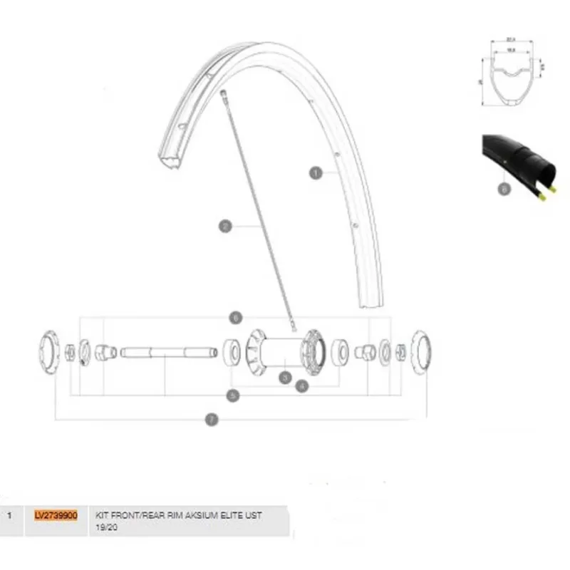 Mavic Jante Aksium Elite UST 19/20 Prix Cassé