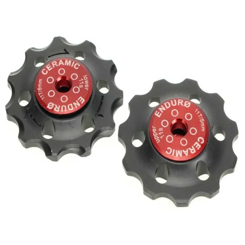 Bon Marché Enduro Bearings Jeu de galets de dérailleur de vélo BKCJ-0195 11t Zero Ceramic Hybrid Shimano