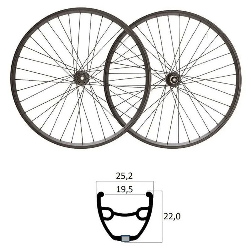 Mvtek Jeu de roues gravel 700 6B Disc 9/10/11s Prix Promo