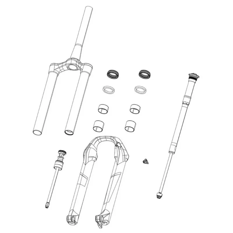 RockShox Kit d´autocollants 27/29 Ultimate 38 mm D1+ 2024+ Boxxer Electric Red Prix Bas