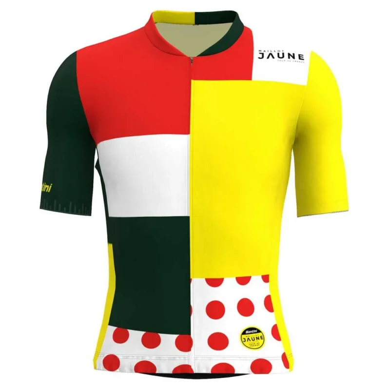 Solde Santini Maillot à manches courtes Combo Tour De France Official General Leader