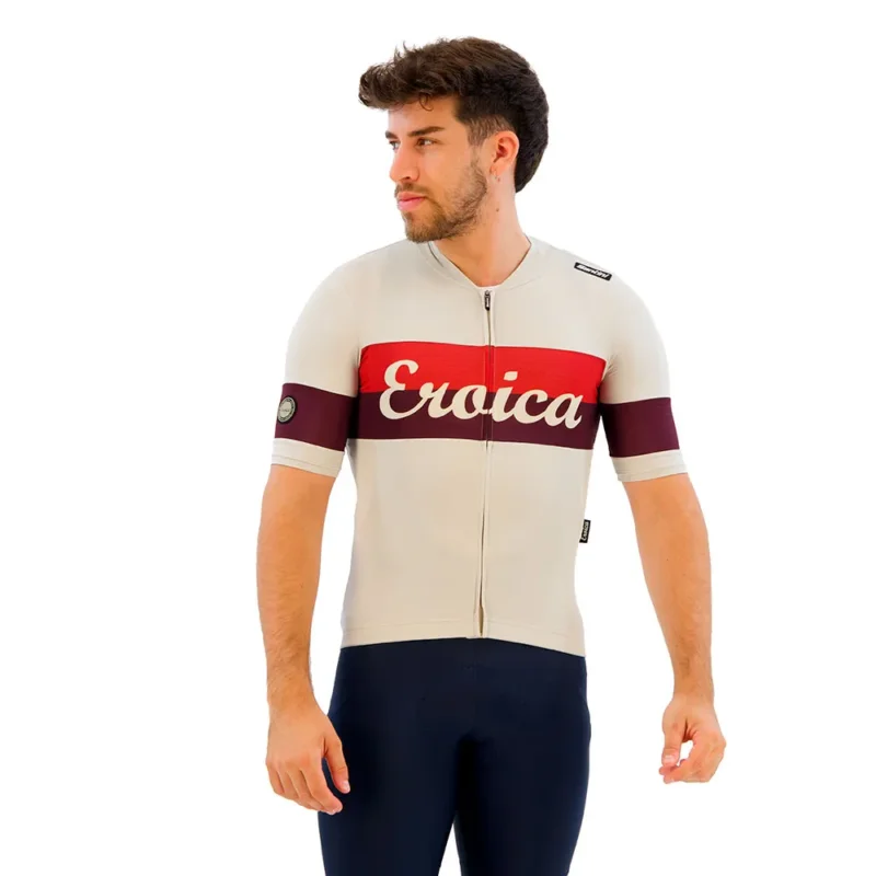 Expédié Aujourd'hui Santini Maillot à manches courtes Eroica Quiete