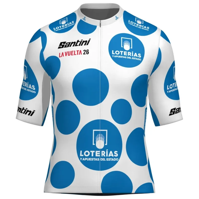 Paiement Sécurisé Santini Maillot à manches courtes La Vuelta Polka Dot 2026
