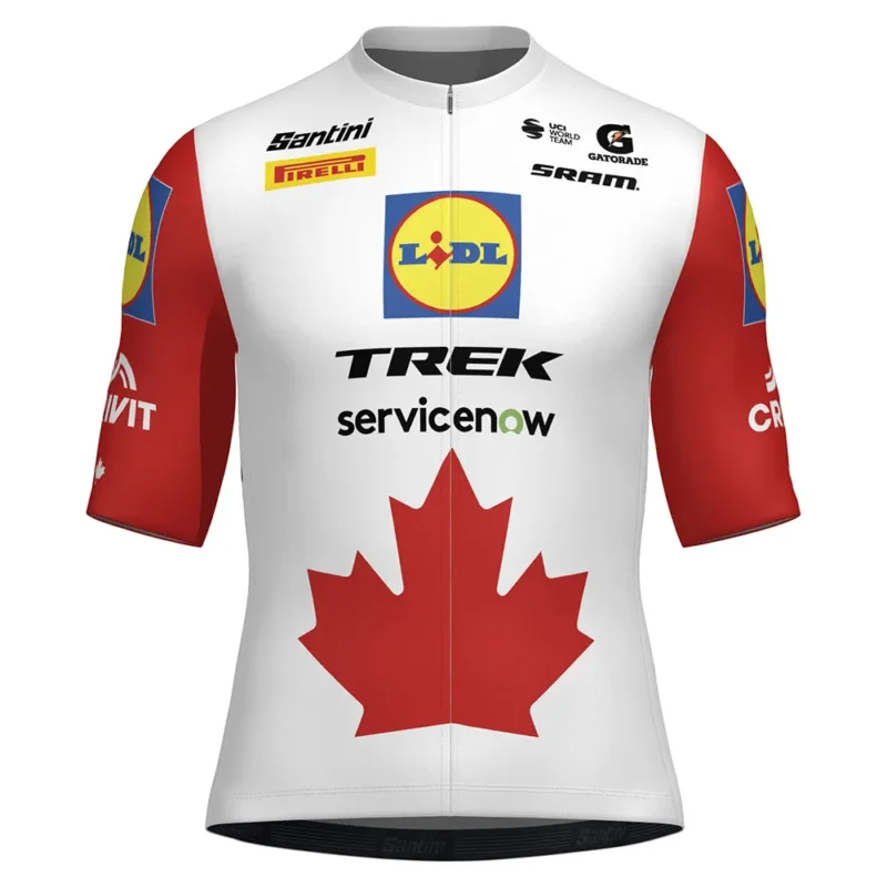Must-Have Santini Maillot à manches courtes Lidl Trek Canadian National Champion 2026