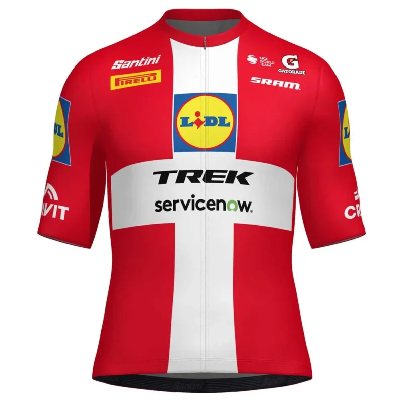 Offre Du Jour Santini Maillot à manches courtes LIDL Trek Denmark National Champion
